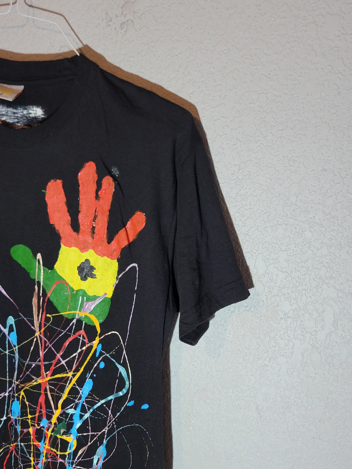 Golden Peacocks Ghana Art Shirt Men L Black Crew Neck Graphic Tee gallery