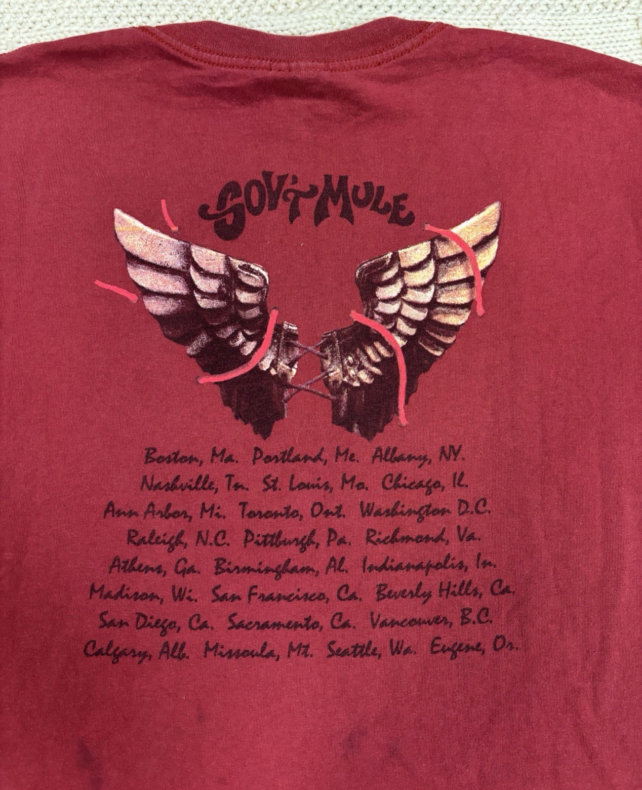 Govt Mule Vintage Warren Haynes Signed T-shirt Size XL gallery