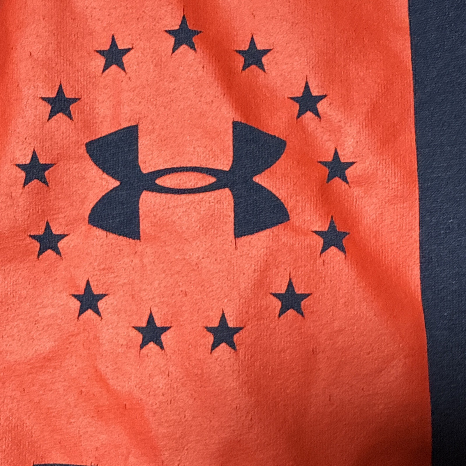 UNDER ARMOUR HeatGear Men's Freedom T-Shirt Medium Navy Red gallery