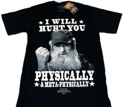 Rare Vintage 2010s Duck Dynasty Uncle Si I Will Hurt You A&E T-Shirt New! NWT LG