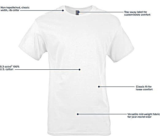 Gildan (3-pack) White Solid Ultra/Heavy Cotton Short Sleeve Blank T-Shirt S-XXL gallery