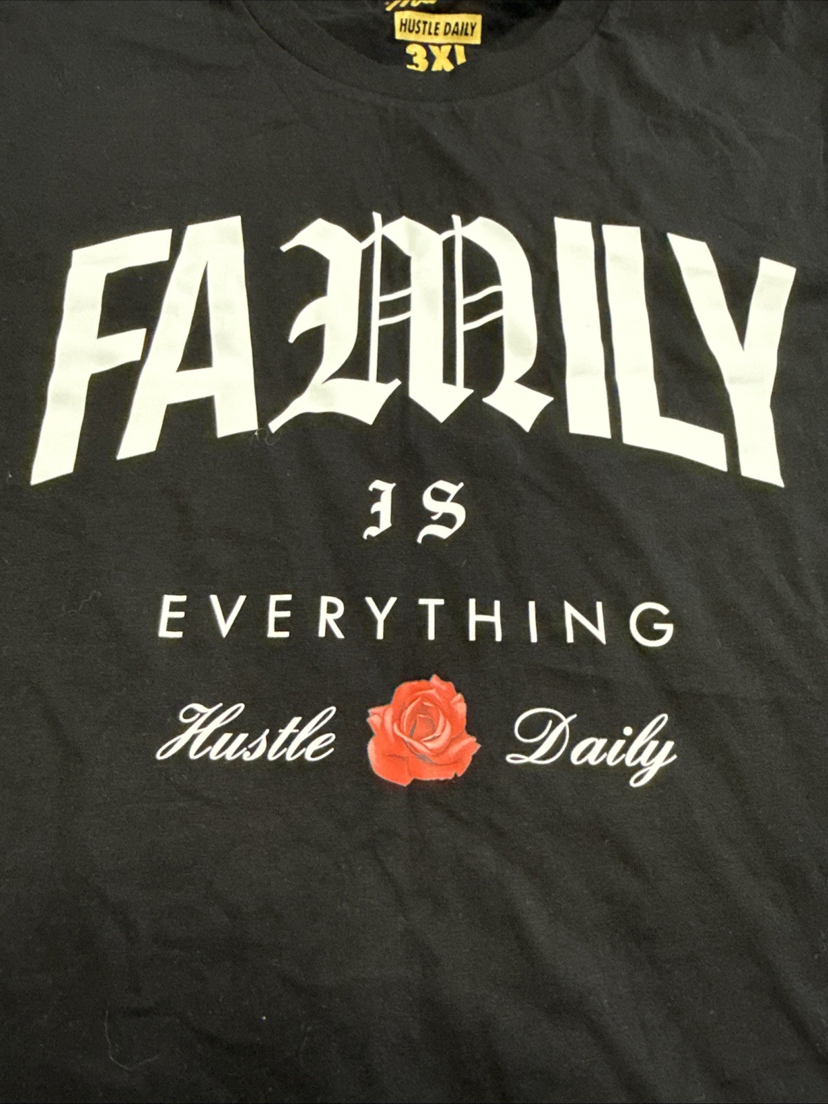 Muerte Hustle Daily Short Sleeve Graphic TeeShirt 3XL Black Family Is Everything gallery
