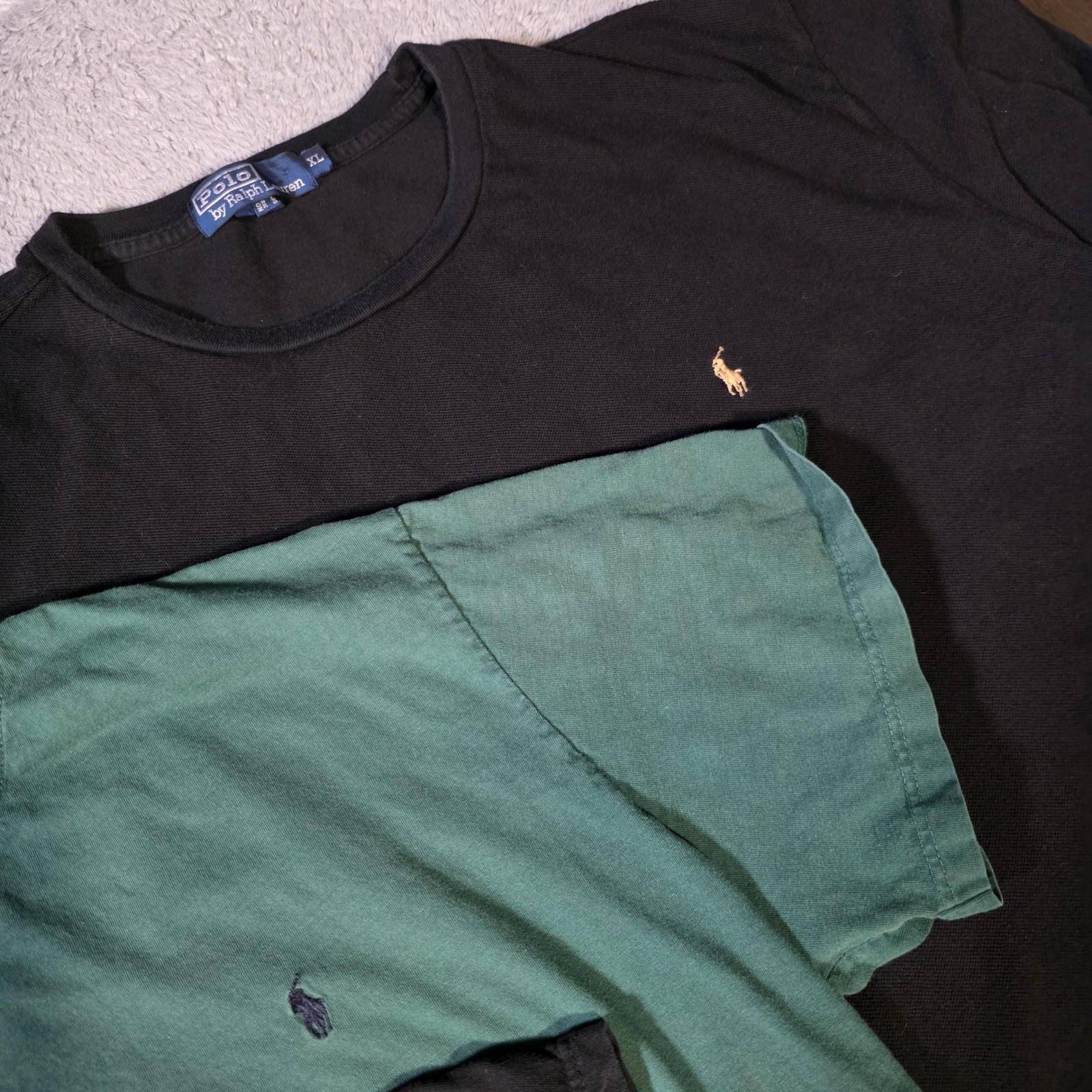 Ralph Lauren Mens XL x1 XXL T-Shirt Bundle Black Grey Green Orange Graphic Pony gallery