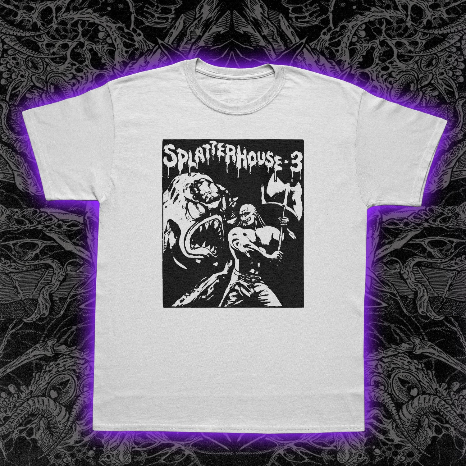 Splatterhouse T-Shirt Namco Retro Horror Video Game Rick Taylor Tee S-5XL gallery