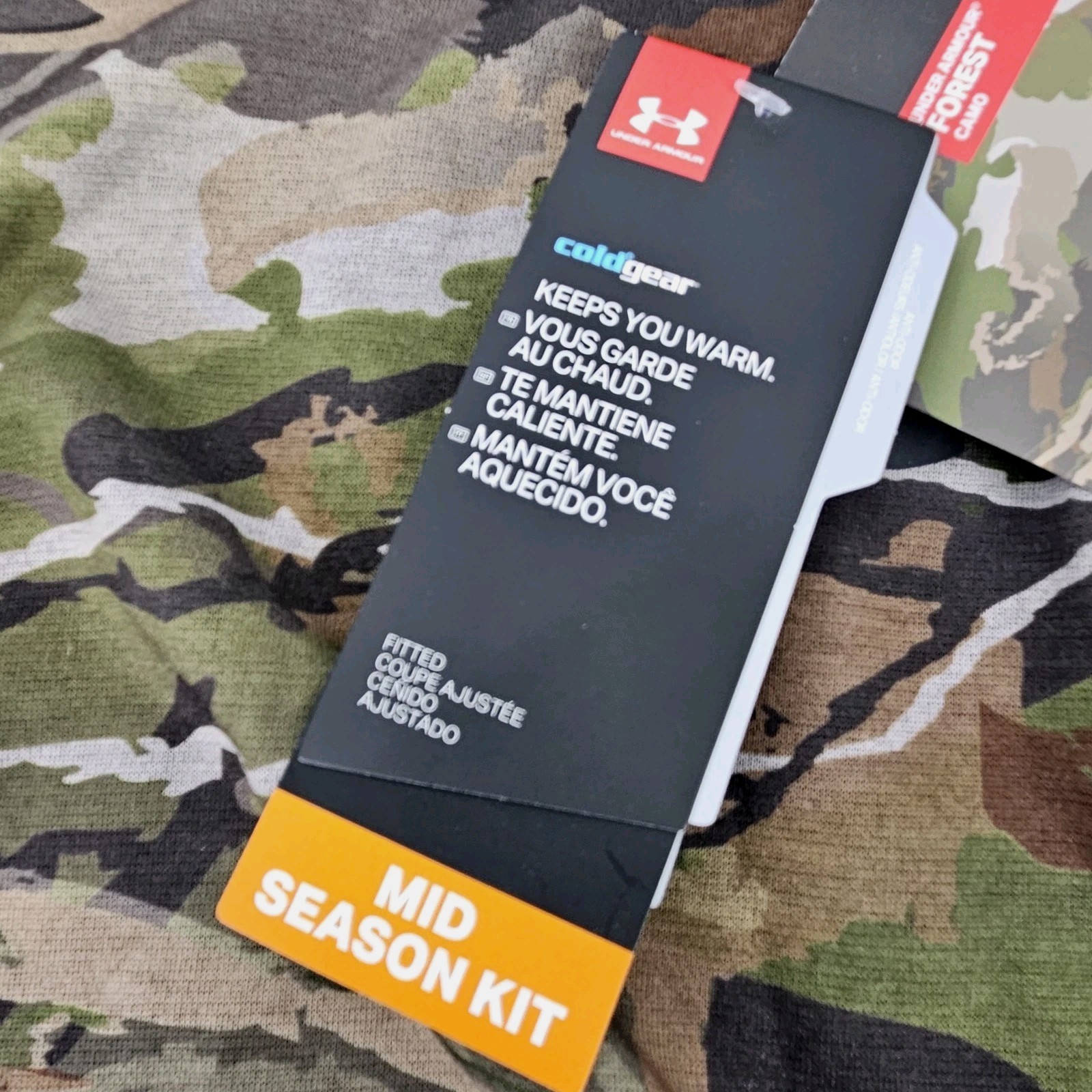 Under Armour Mid Season Kit Forest Camo Men's Size Large Shirt Hunting Coldgear gallery