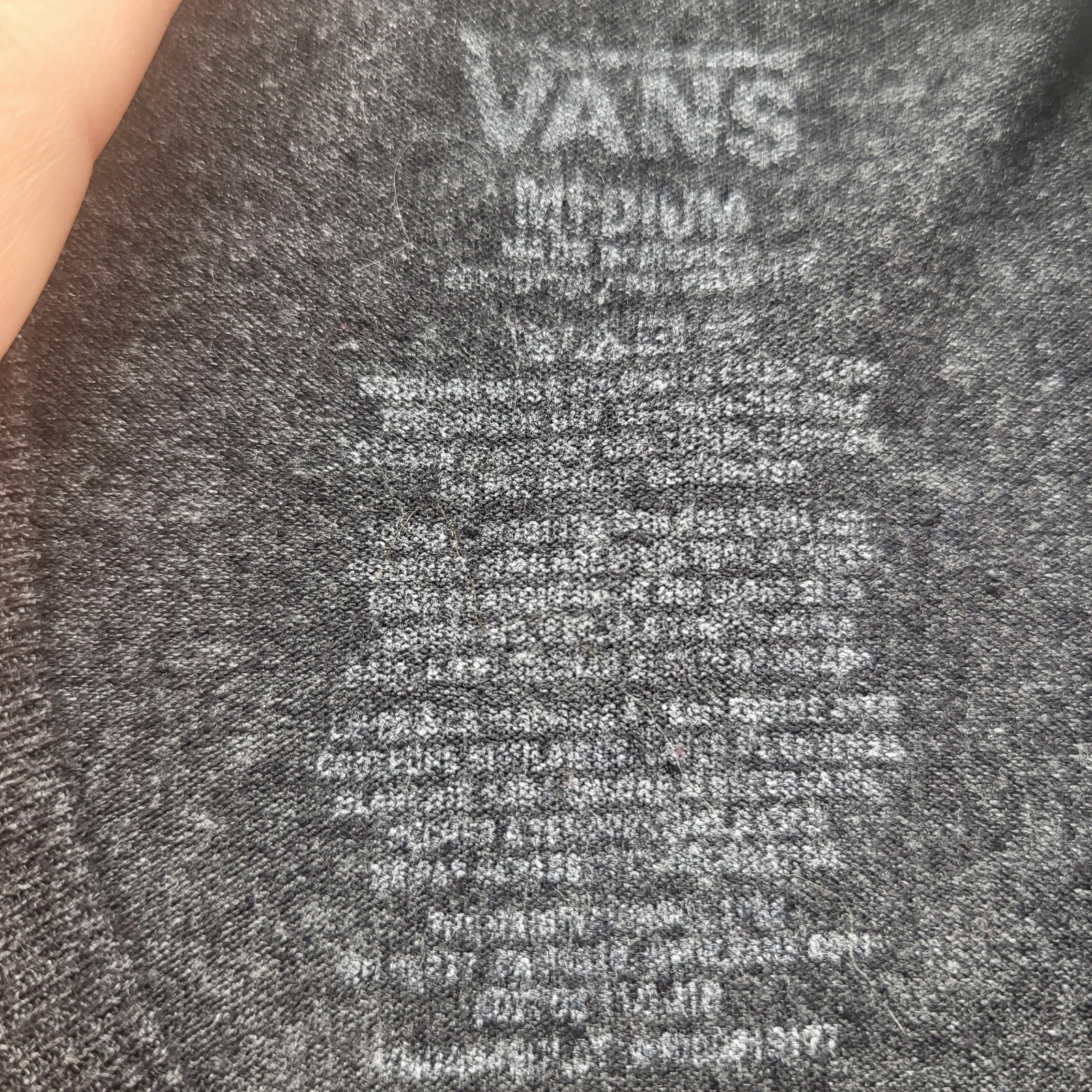 VANS Mens Gray Graphic Yellow Text Spellout T Shirt - VANS - Size M Medium gallery