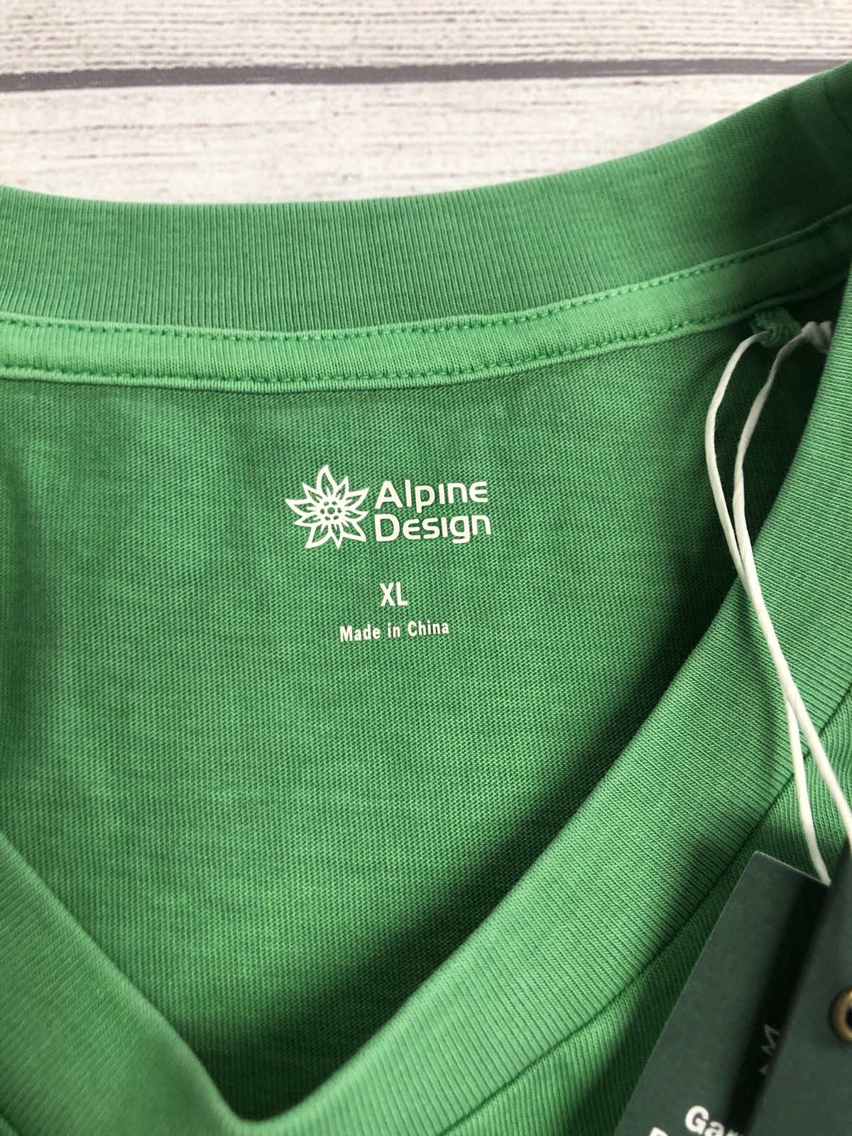 Alpine Design Shirt Mens XL Green Organic Cotton Garment Dyed Outdoor Hiking Tee gallery