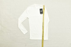 Under Armour HeatGear Compression Shirt Men S White Long Sleeve Base Layer NEW