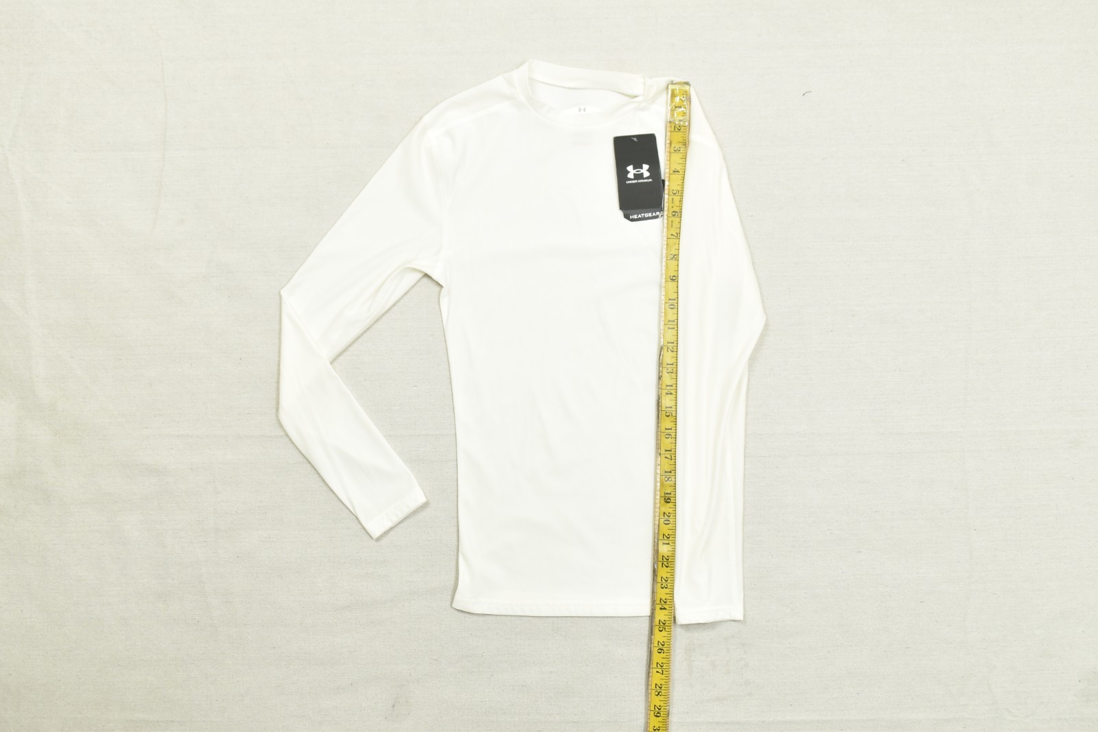 Under Armour HeatGear Compression Shirt Men S White Long Sleeve Base Layer NEW gallery