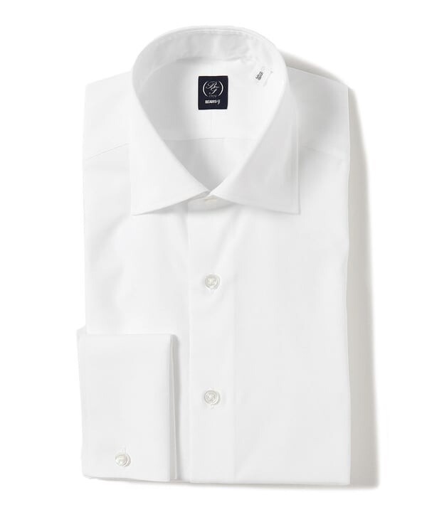 (ASK availability First) BEAMS Broadcloth Double Cuff Wide Collar Shirt New gallery