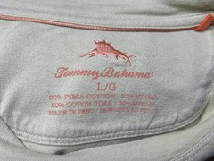 Tommy Bahama Men’s Solid Green Crew Neck Logo Tee Pima/Modal Knit, Size L