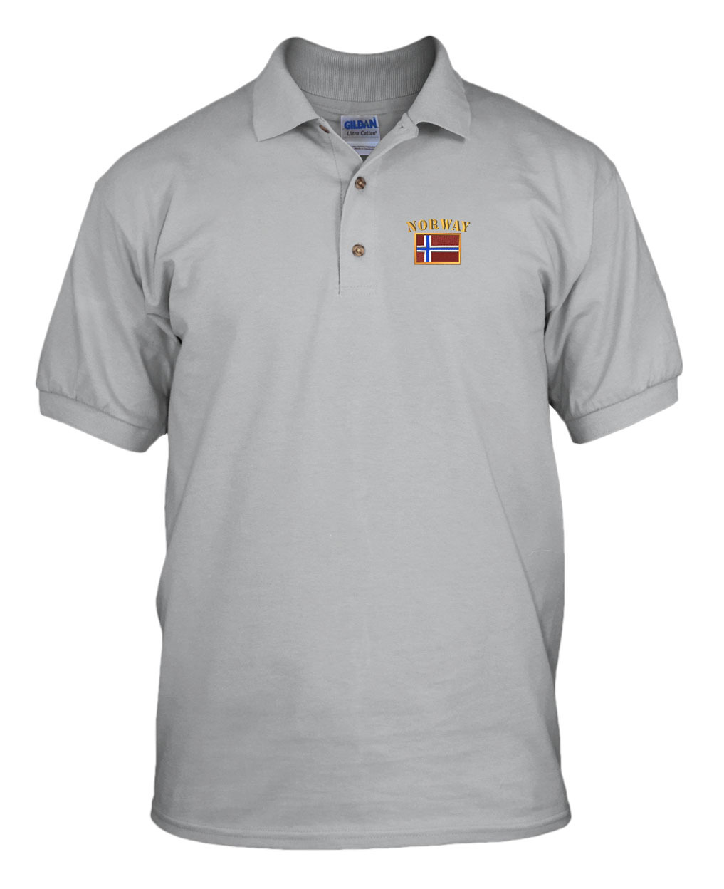 NORWAY FLAG Embroidery Embroidered Golf Polo Shirt gallery