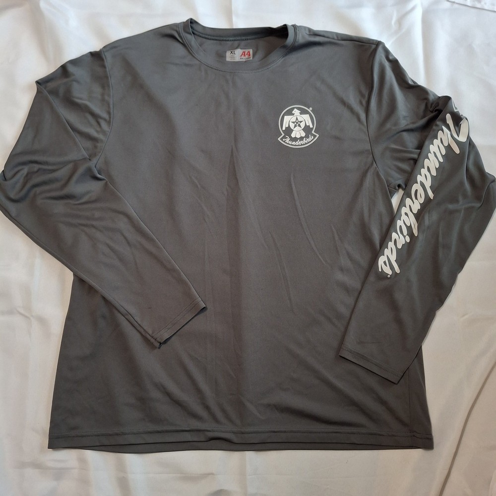 A4 Men’s Cooling Performance T Shirt Long Sleeve Thunderbirds Mens Size XL