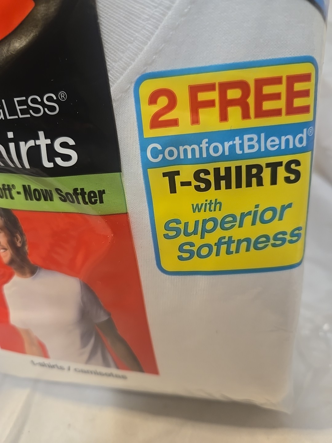NEW 2012 Hanes 8pk Crew Neck Tagless ComfortSoft T-Shirts Mens White S/P (34-36) gallery