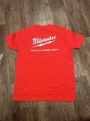 Milwaukee Tools Nothing But Heavy Duty Red T-Shirt Short Sleeve NEW x large