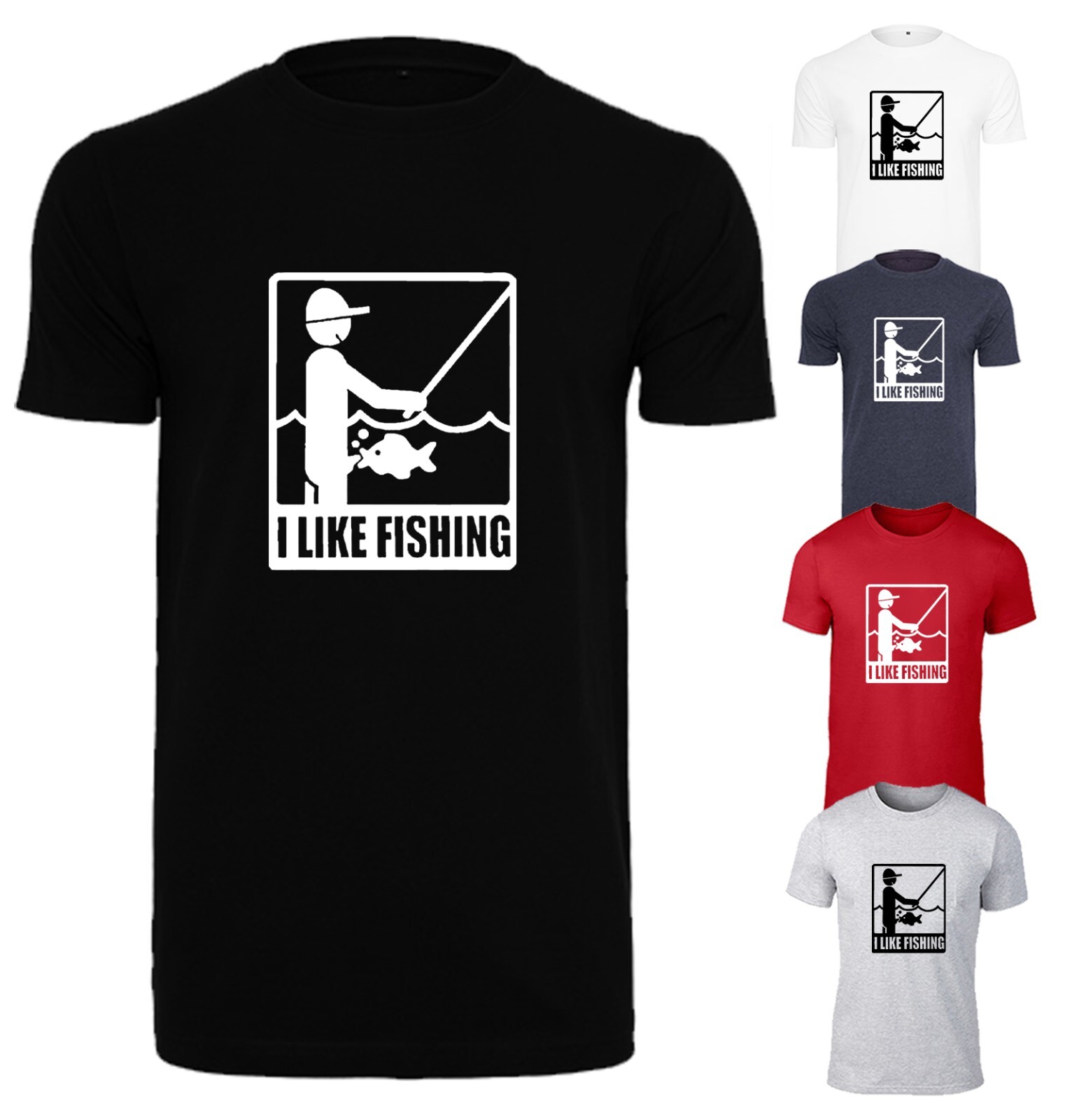 Unisex Slim Fit T-Shirt - I Like Fishing Original Summer Crewneck Slim Fit gallery