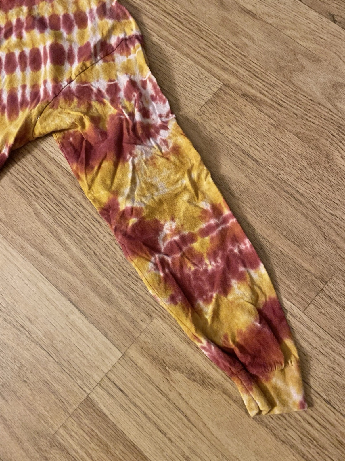 Handmaid tie-dye Large cotton Gilden Long Sleeve Maroon Red Yellow Gold gallery
