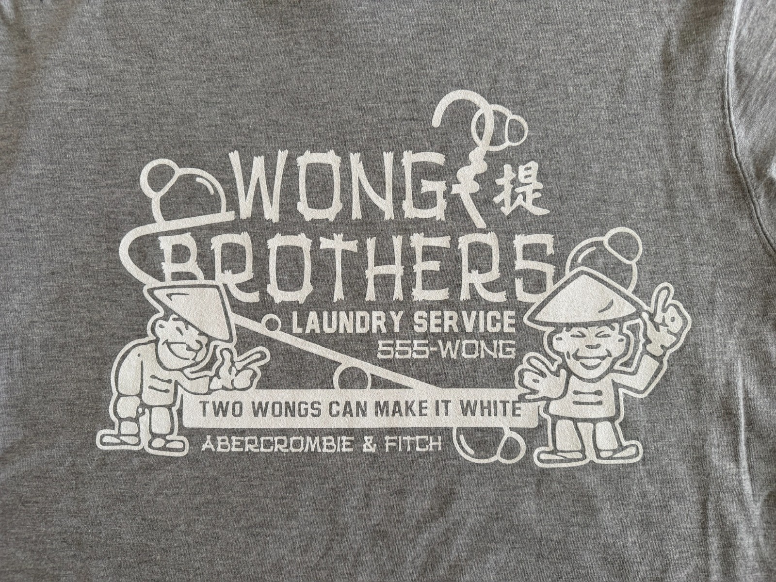 Extremely Rare Famous Offensive Abercrombie & Fitch Wong Brothers Shirt Large gallery