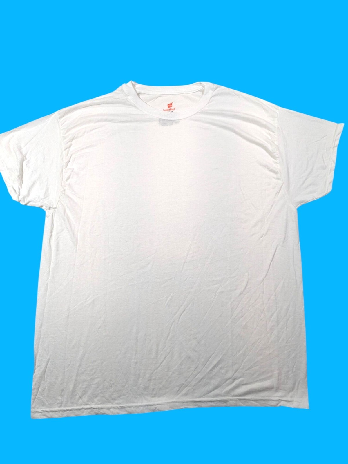 Hanes Mens ComfortBlend White T-Shirt size XL Rayon & Polyester Blend NWOT