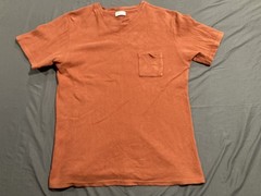 Saturdays New York City Men’s Orange Heavy Waffle Knit T Shirt Sz XL