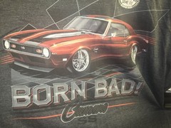Official GM Charcoal Gray Born Bad Chevy Camaro SS T Shirt Size XXL NEWPORT BLUE