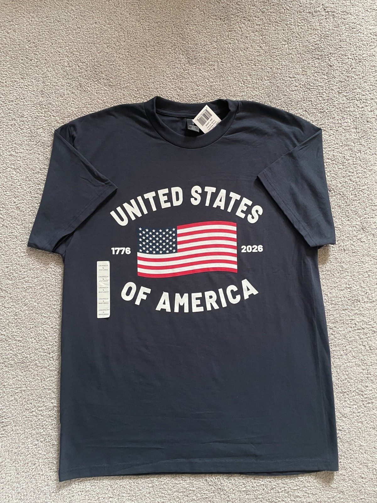 USA 250th Anniversary Combo Set Hat & T-Shirt Mens Large 1776-2026 Patriotic gallery