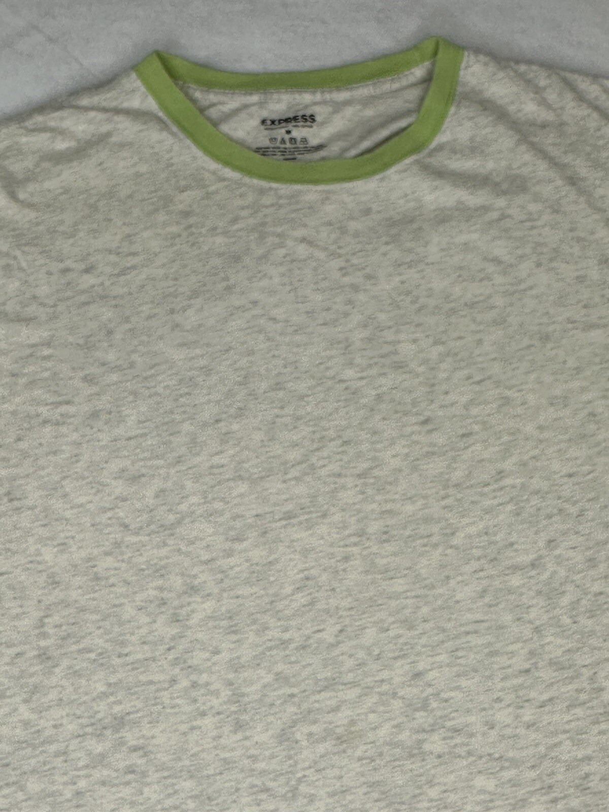 Express Heather Light Green W/Contrasting Trim T-Shirt Mens M SS Crew Neck gallery