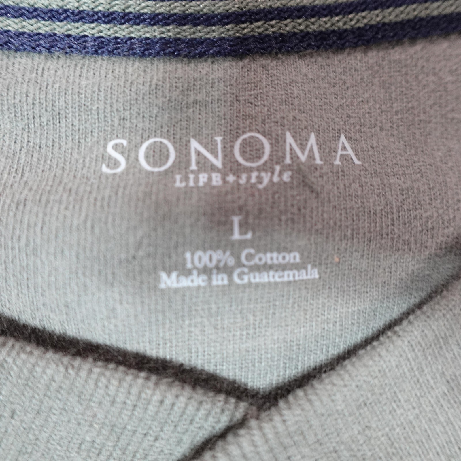 Sonoma Shirt Mens Large Green Henley Long Sleeve Outdoor Camp Fish Life + Style gallery