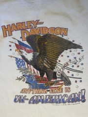 Vintage 80s Harley Davidson Anything Else Is Un-American LS Thermal Henley Small