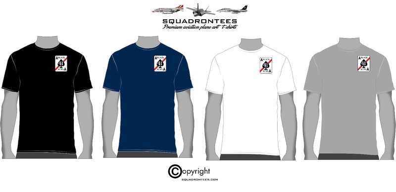 VF-41 Black Aces Squadron T-Shirt D4, USN Licensed Product
