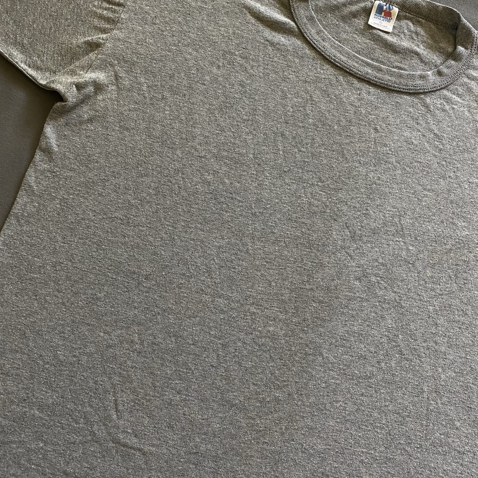 Vintage 1990s Russell Athletic Blank T Shirt Mens XL Gray Short Sleeve 90s USA gallery