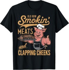 Old Row Smokin’ Meats And Clapping Cheeks Funny T-Shirt