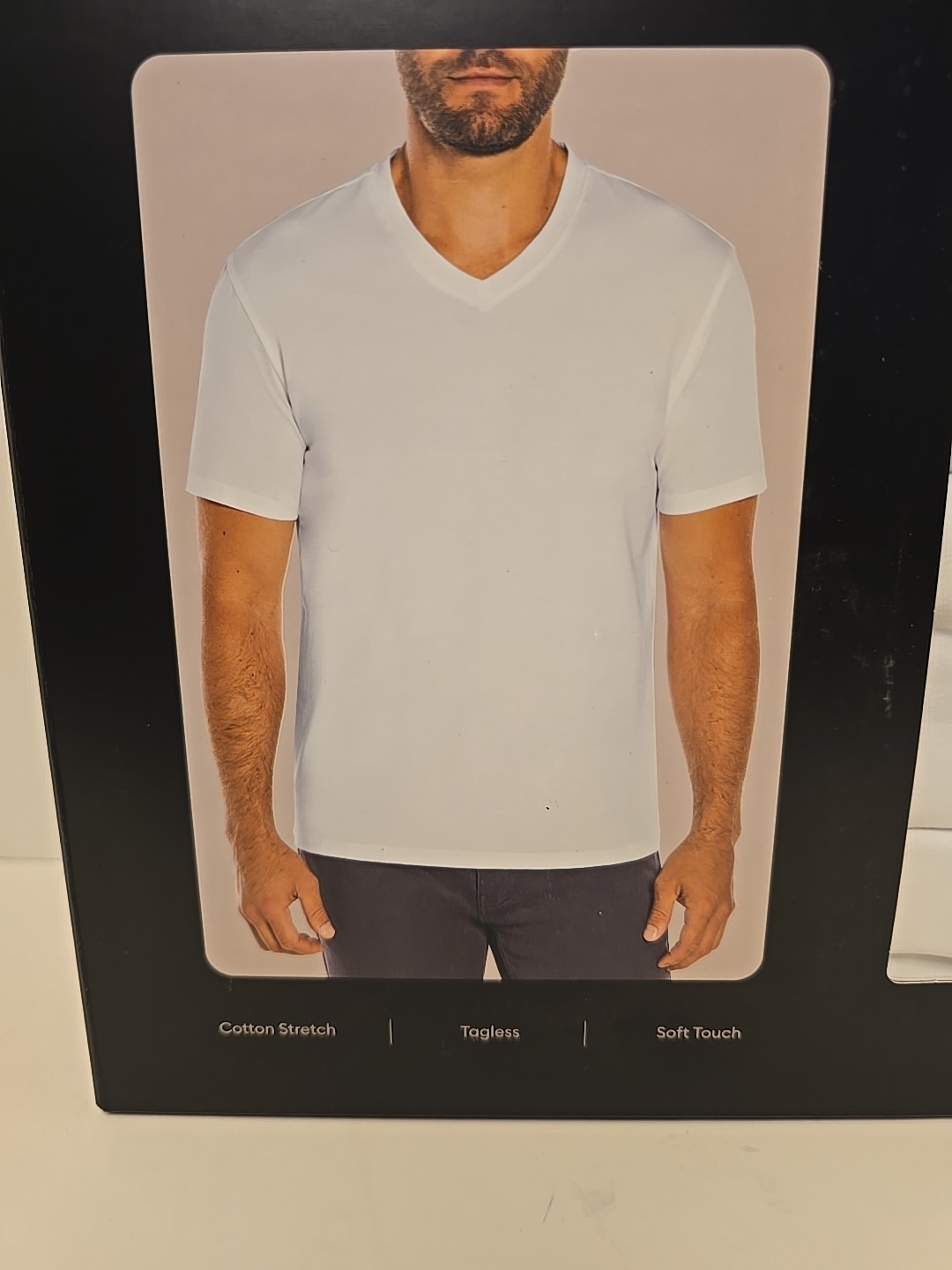 Banana Republic Men’s V-Neck T-Shirt Cotton Stretch Soft, White, 3 Pack  M