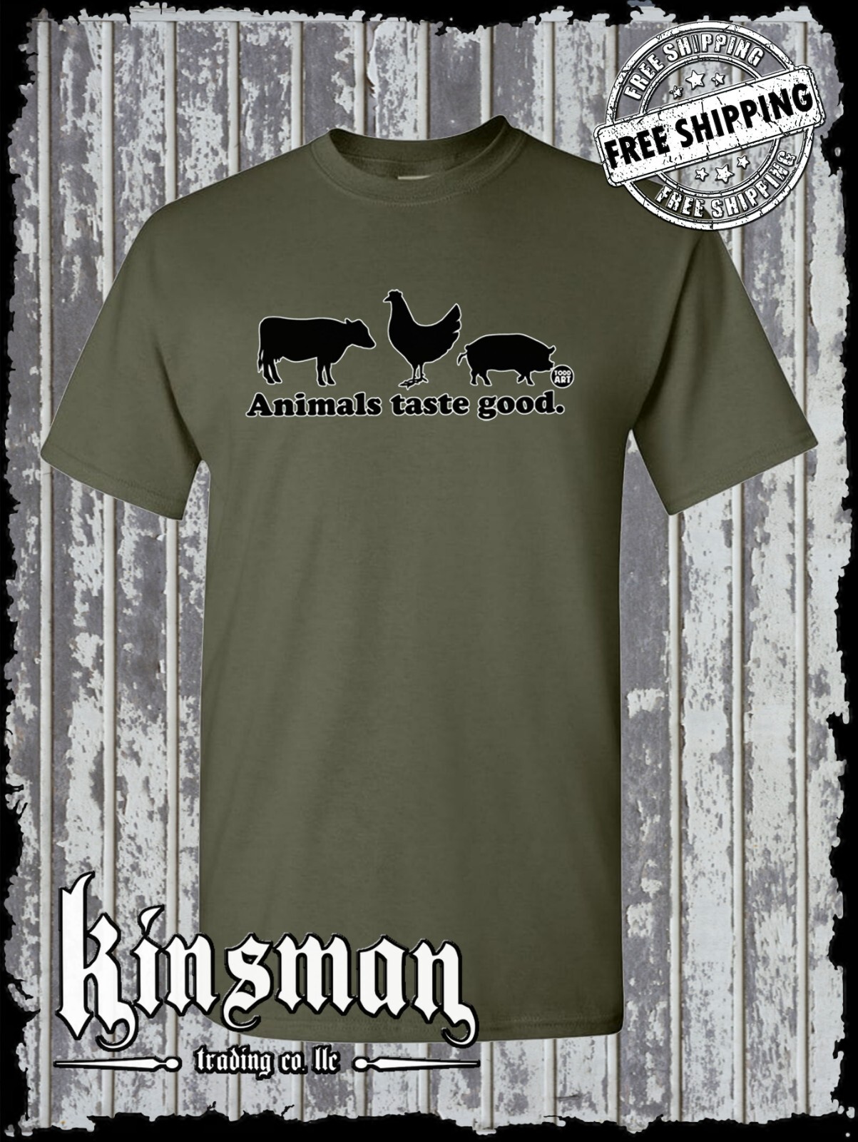 Animals Taste Good Funny T-Shirt Todd Goldman Licensed Carnivore Diet