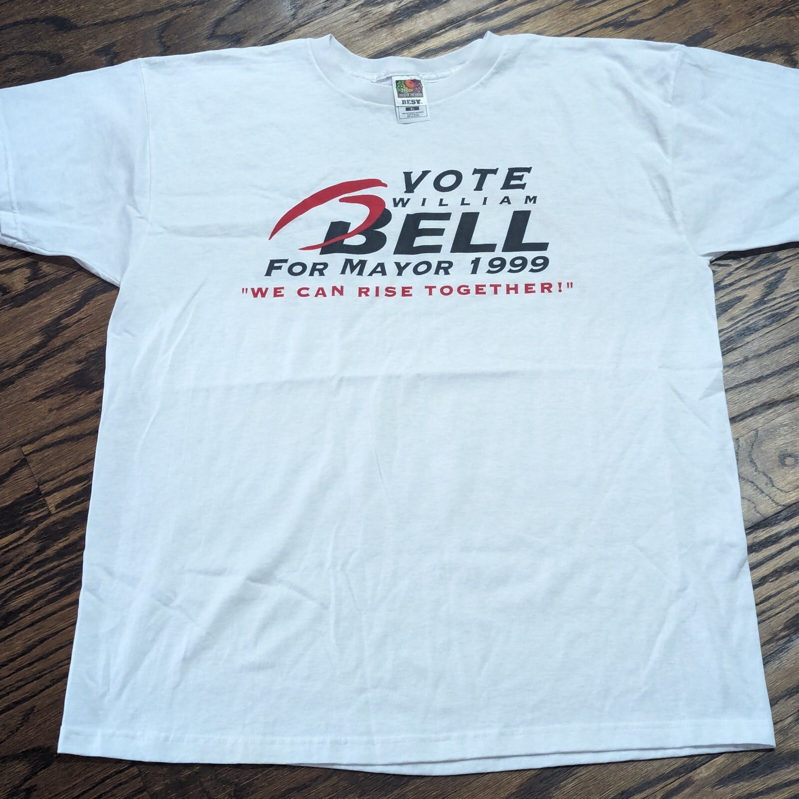 Vintage 1999 Vote William Bell for Mayor SHIRT (XL) Birmingham Alabama Y2K