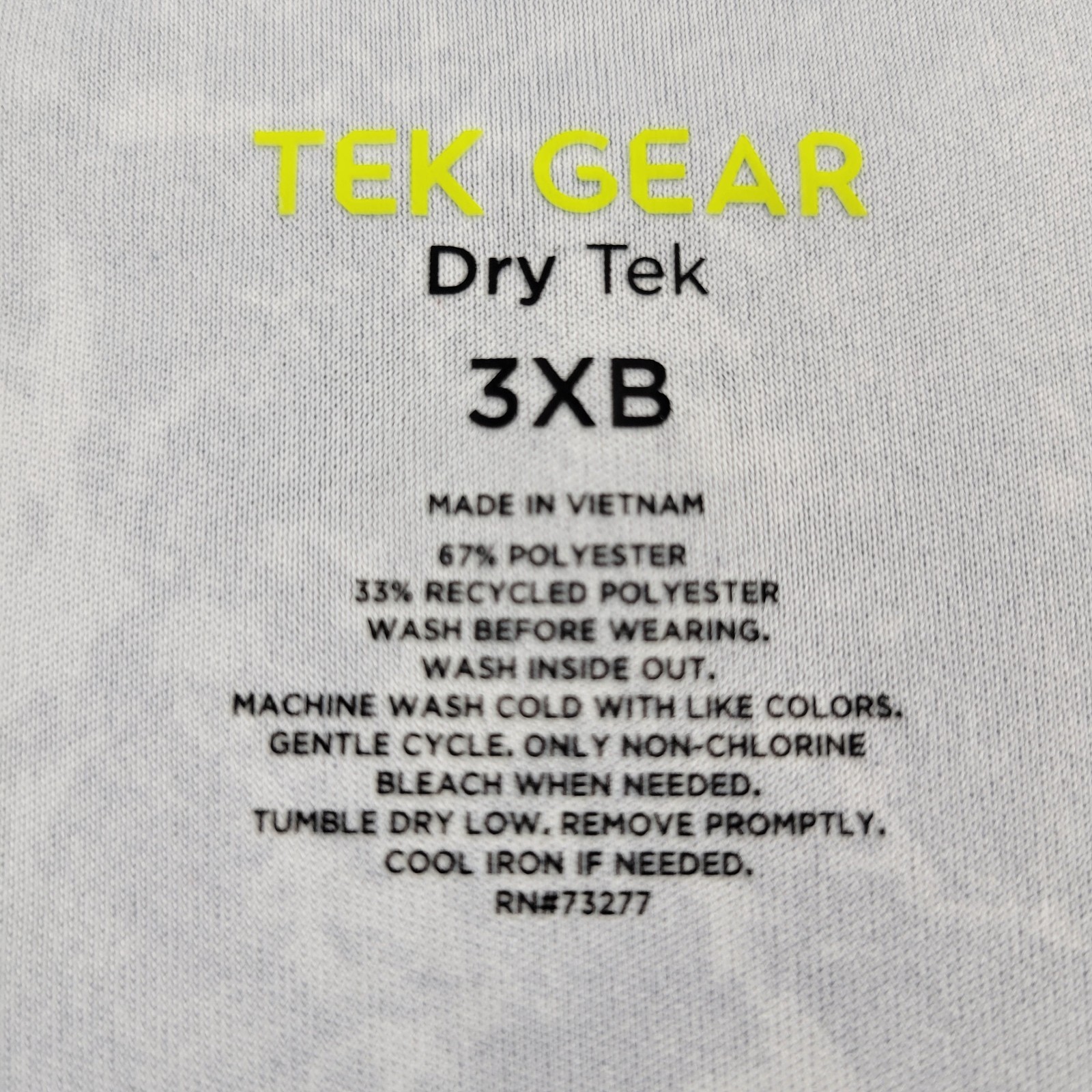 Tek Gear Dry Tek Shirt Mens 3XB Big Gray Performance Abstract gallery