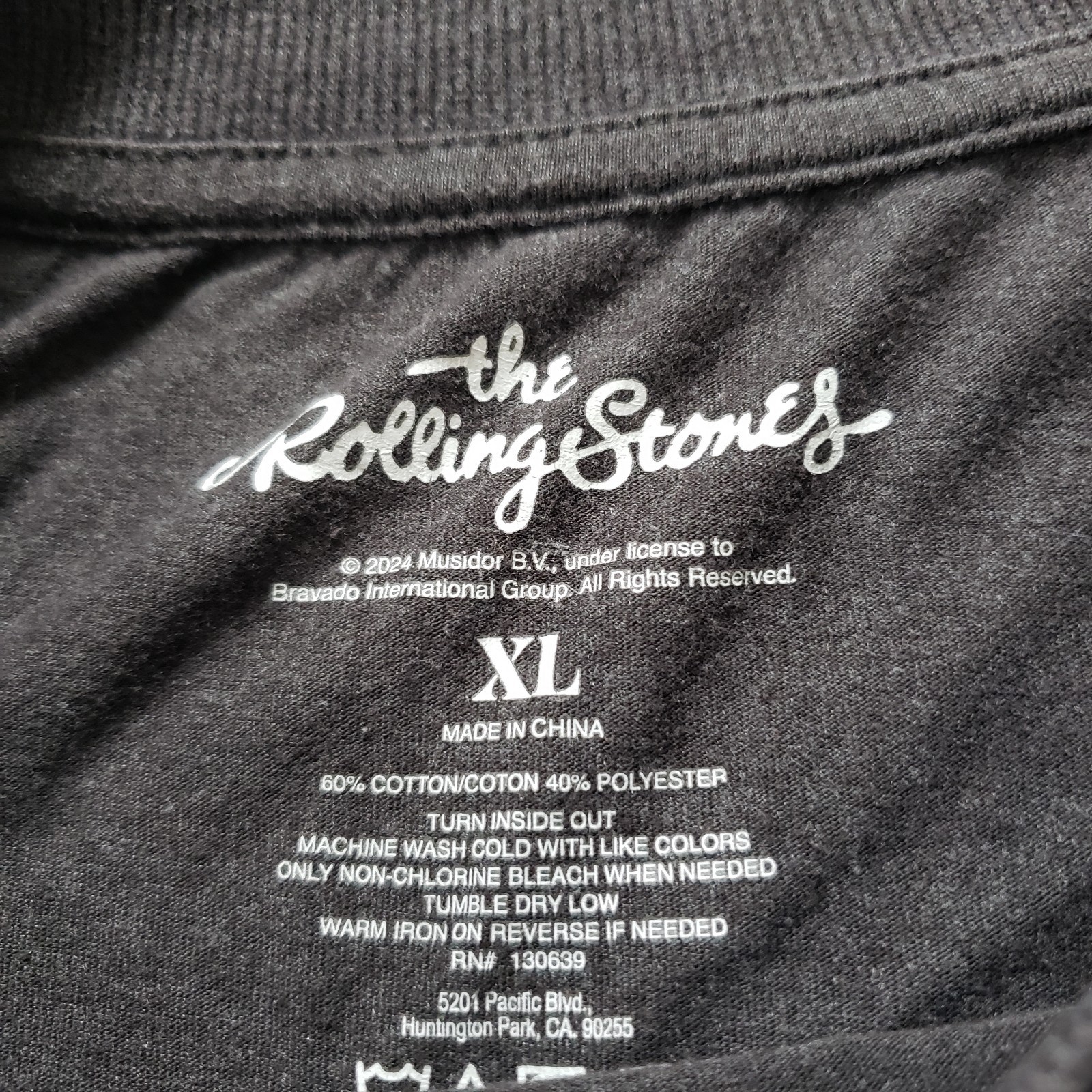 2024 Rolling Stones American Tour 81 Glitter Size XL Mens Dark Gray T-Shirt Rock gallery