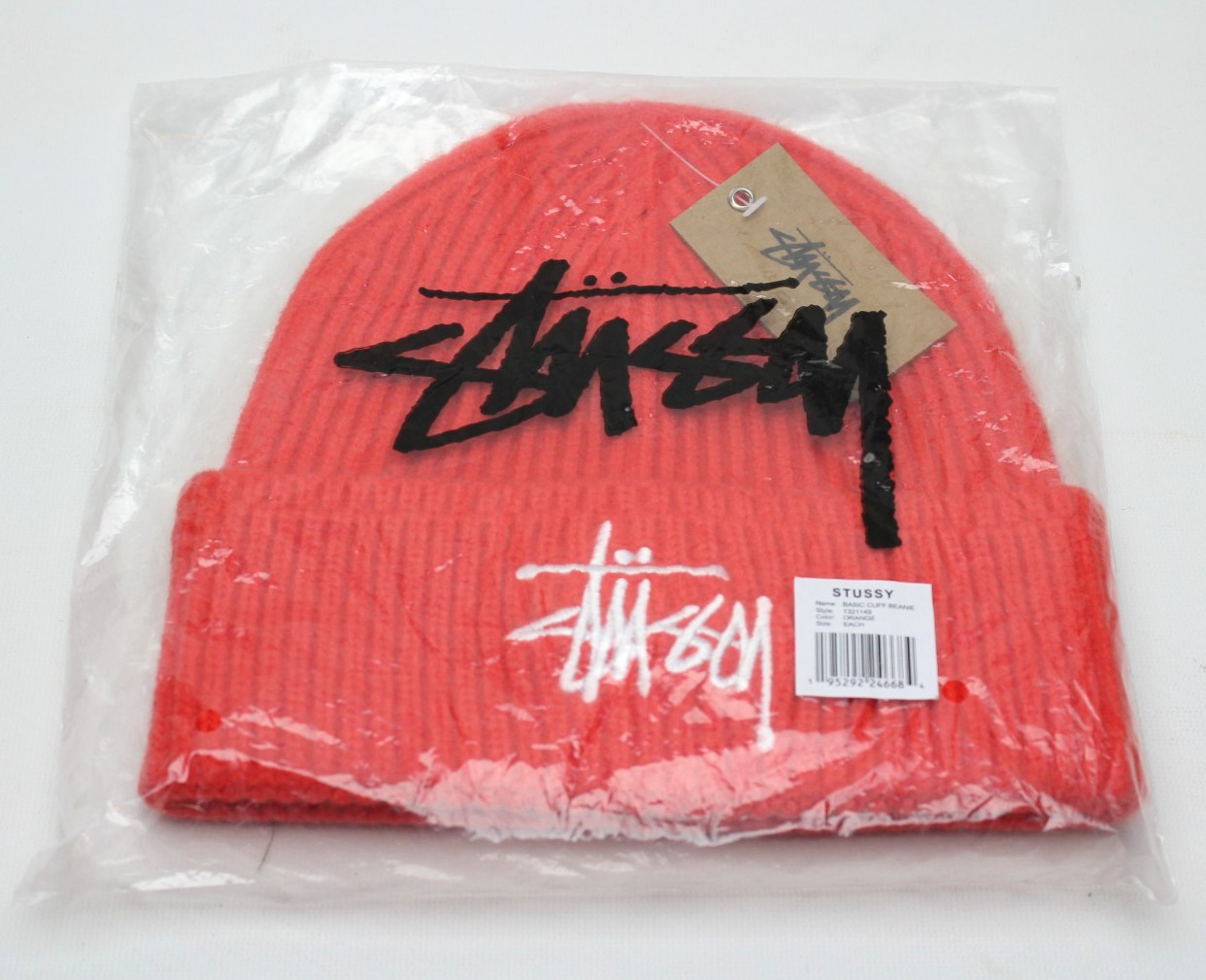 2024 STUSSY ~BASIC LOGO~ CUFF BEANIE head/gear/y2k/knit/logo/hunting/tour/intl gallery