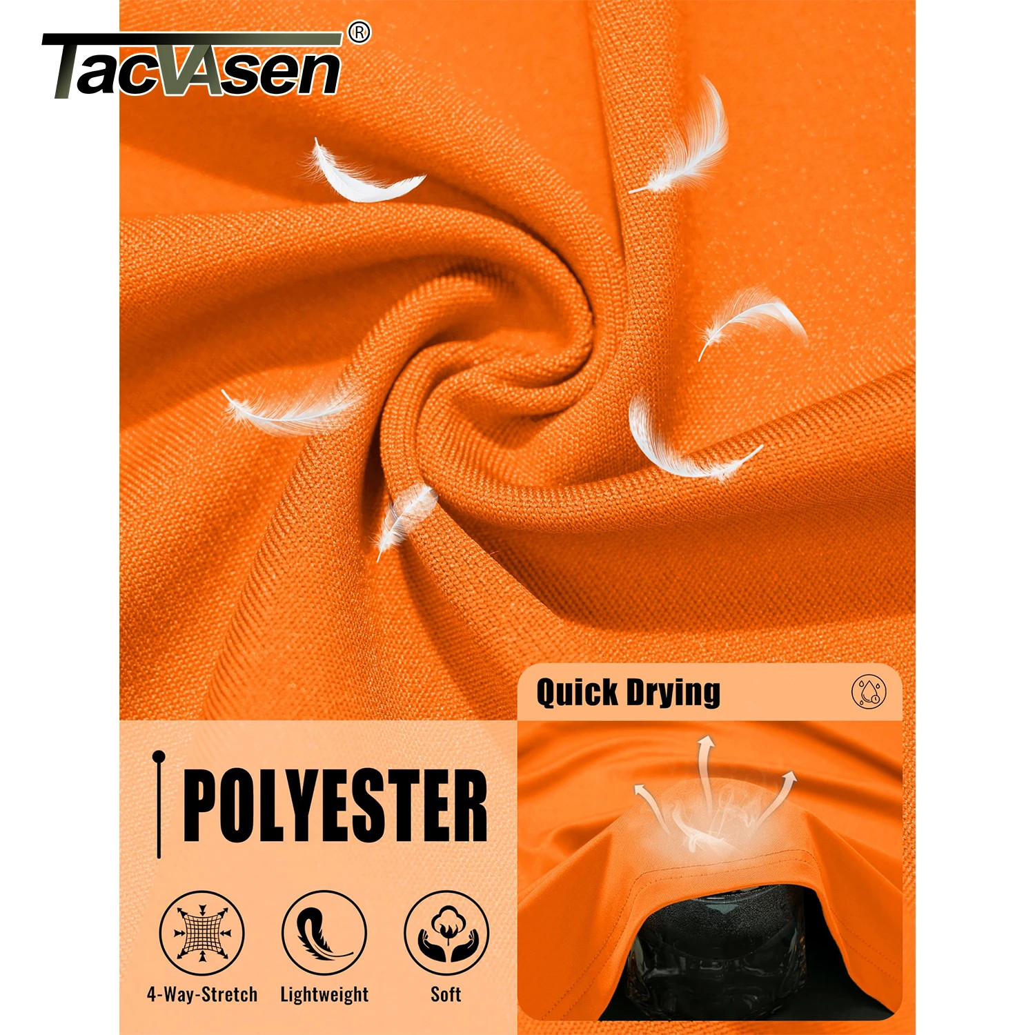 TACVASEN UPF 50+ Hooded T-Shirts Mens Quick Dry UV Block Sun Shirts Lightweight gallery