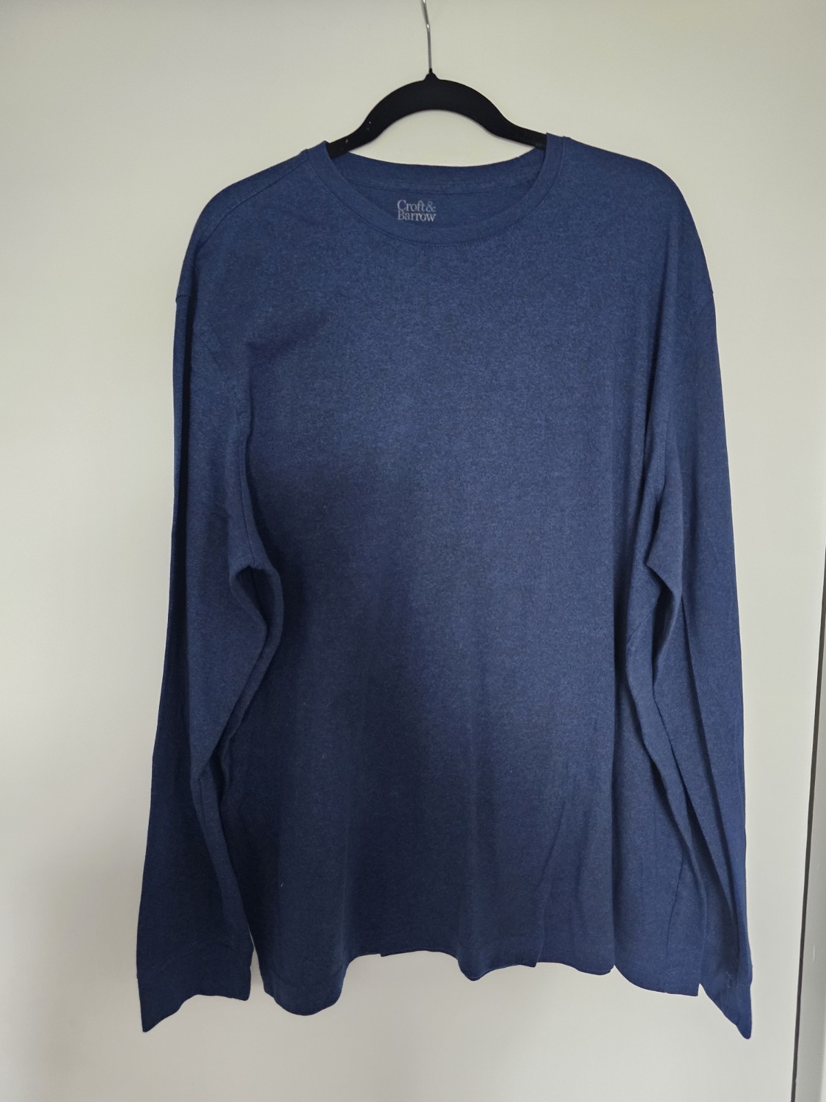 CROFT & BARROW T Shirt Mens 2XL Blue Classic Fit Easy Care Long Sleeve Pullover gallery