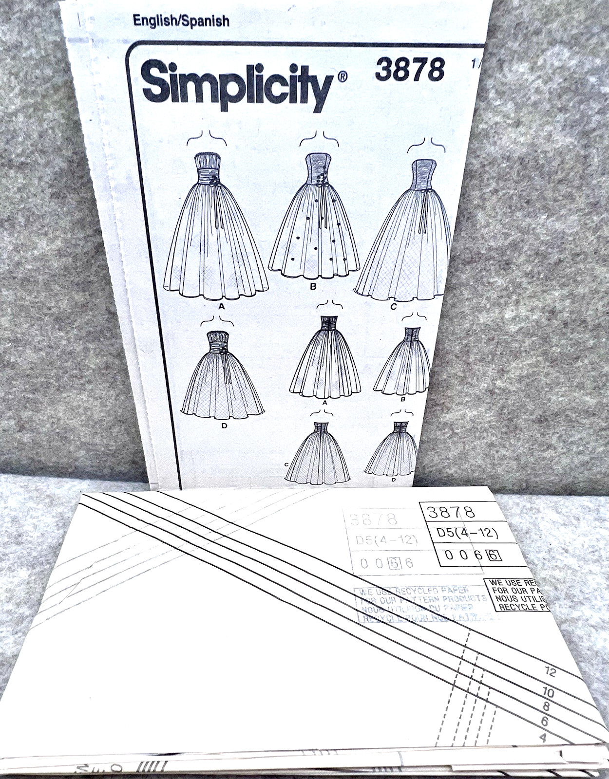 Simplicity Sewing Pattern 3878 Jessica McClintock Size D5 4-12 Uncut