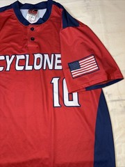 Alleson Athletic Cyclones #16 Baseball Team Men’s Size Medium Red Jersey