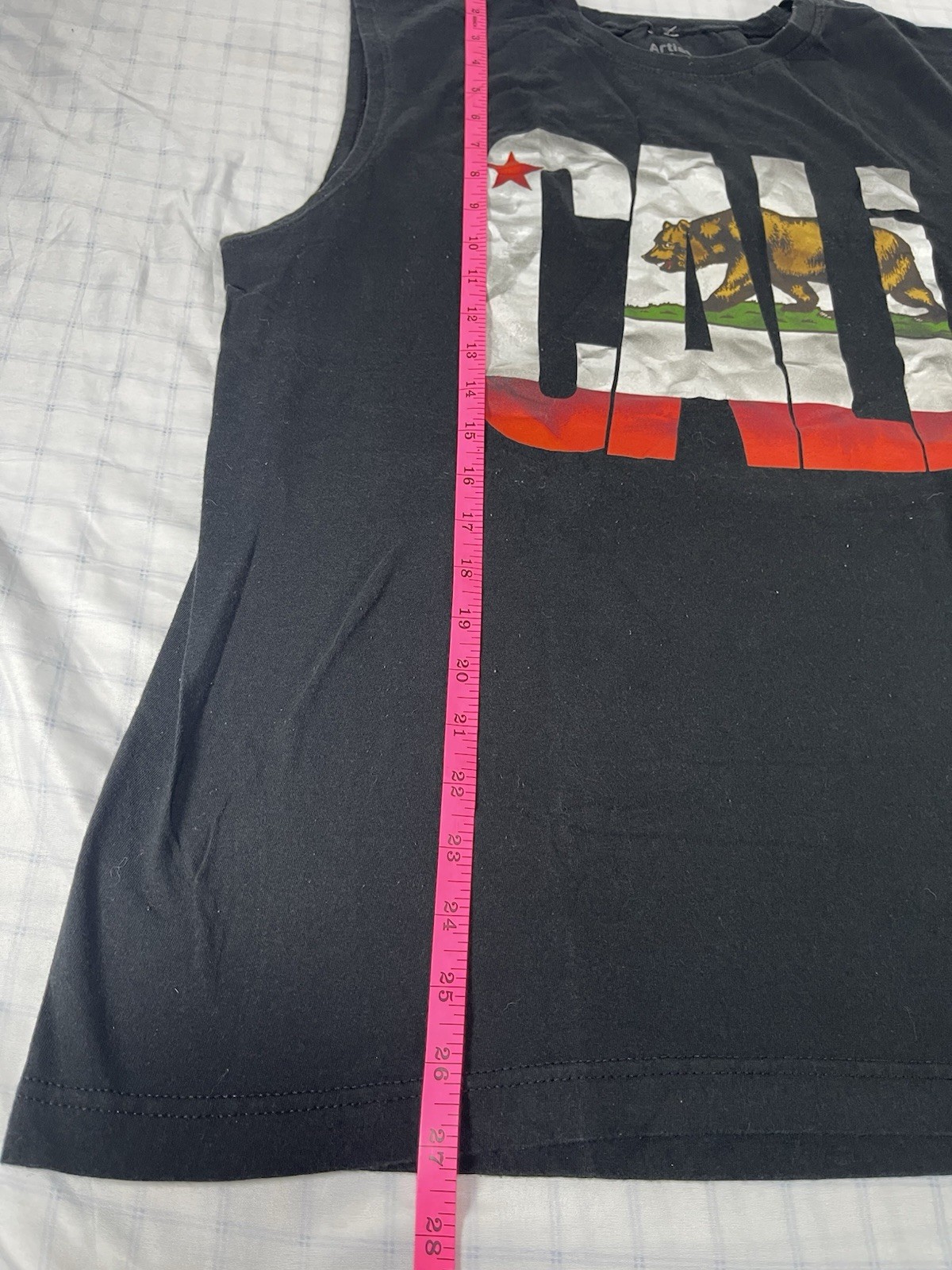 Artist Union Clothing Co. Men’s XL California Cali Bear Graphic Muscle Tee Black gallery
