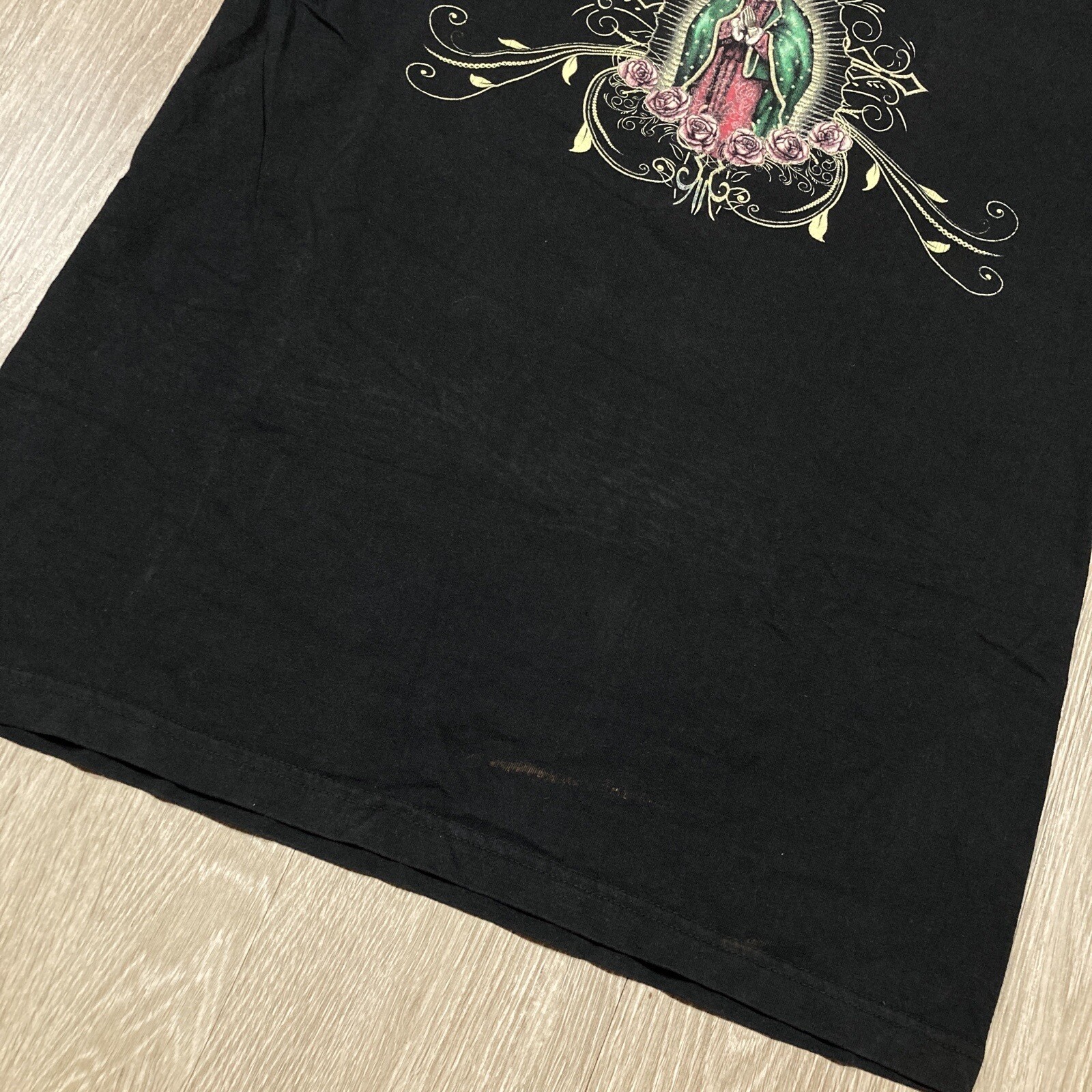 Virgin Mary Shirt M 90s 00s Virgen De Guadalupe Catholic Pray For Us Tee gallery