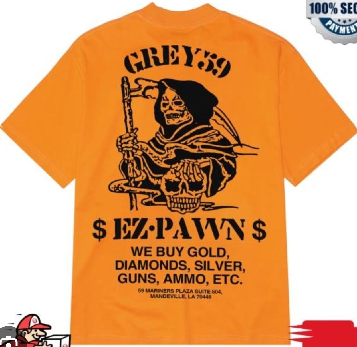 Suicideboys G59 Mandeville Pawn T-Shirt Orange 2XL Grey 59 $uicideboy$ Shirt XXL gallery