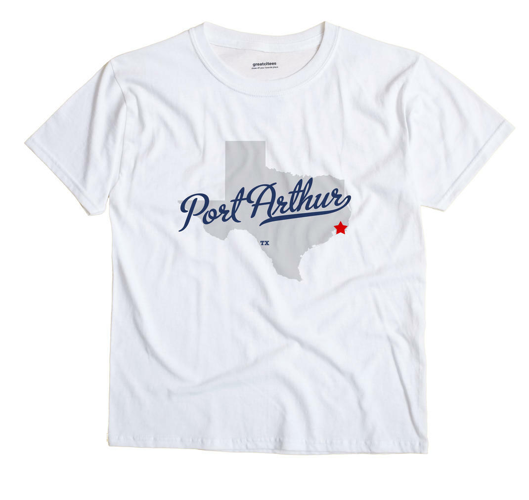 Port Arthur Texas TX Tex T-Shirt MAP gallery