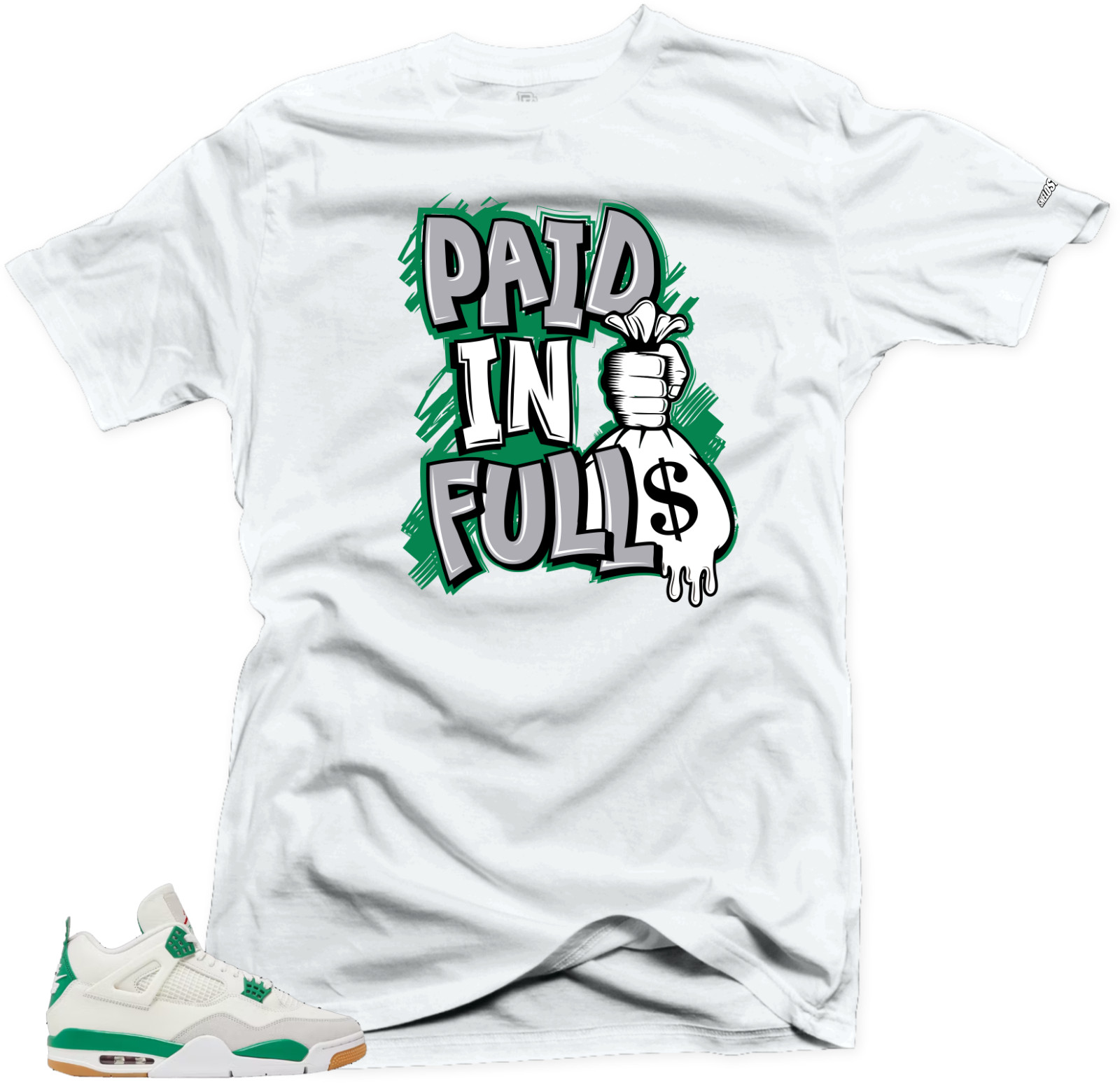 Shirt To Match Jordan 4 Pine Green Paid In Full Unisex Snelos Match Sneaker tee gallery