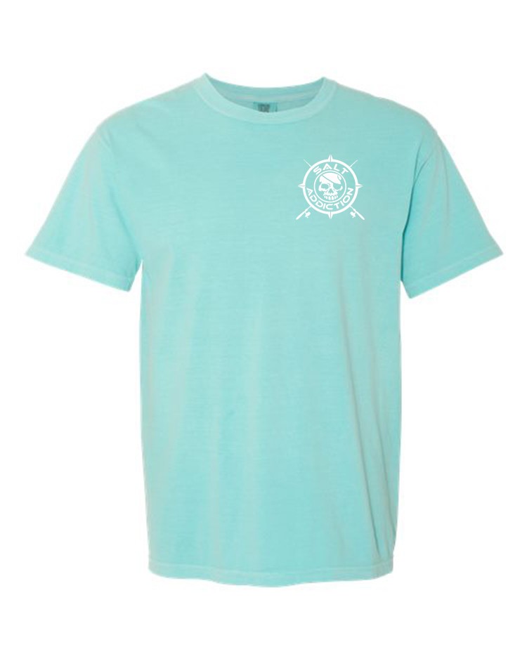 Salt Addiction Nautical compass Logo Fishing Short Sleeve T Shirt Ocean gallery