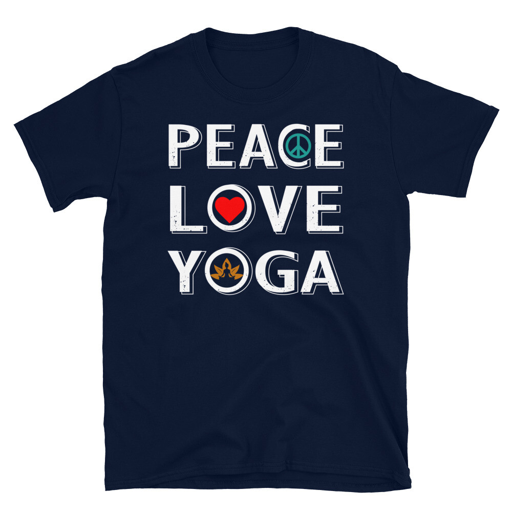 Peace & Love & Yoga Funny YOGA Peace Summer Namaste T-Shirt