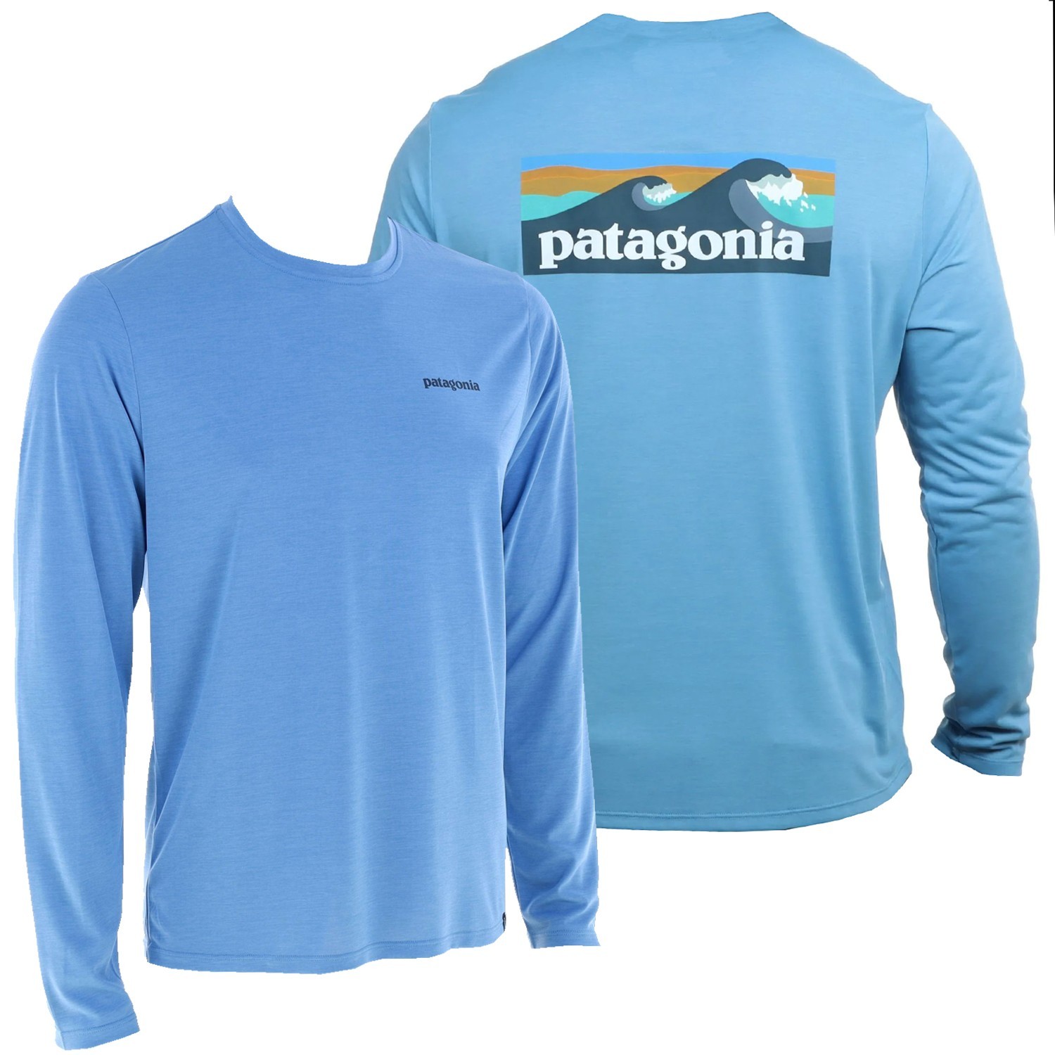 Patagonia Mens – Capilene Cool Daily Strataspire L/S T-shirt – Shore Blue /X-Dye